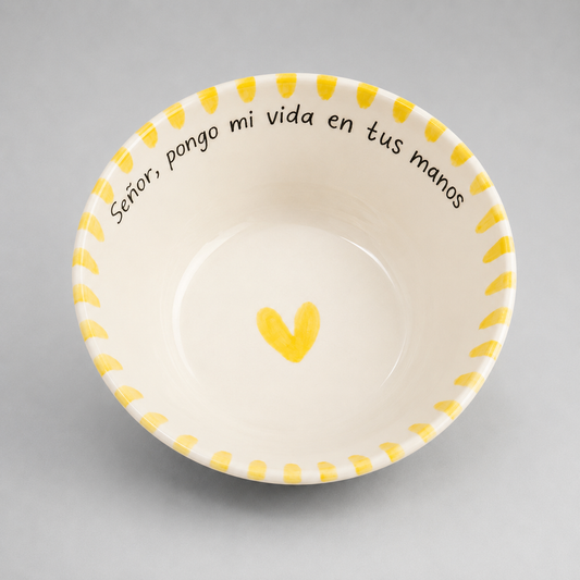 Cuenco mediano · Señor, pongo mi vida en tus manos