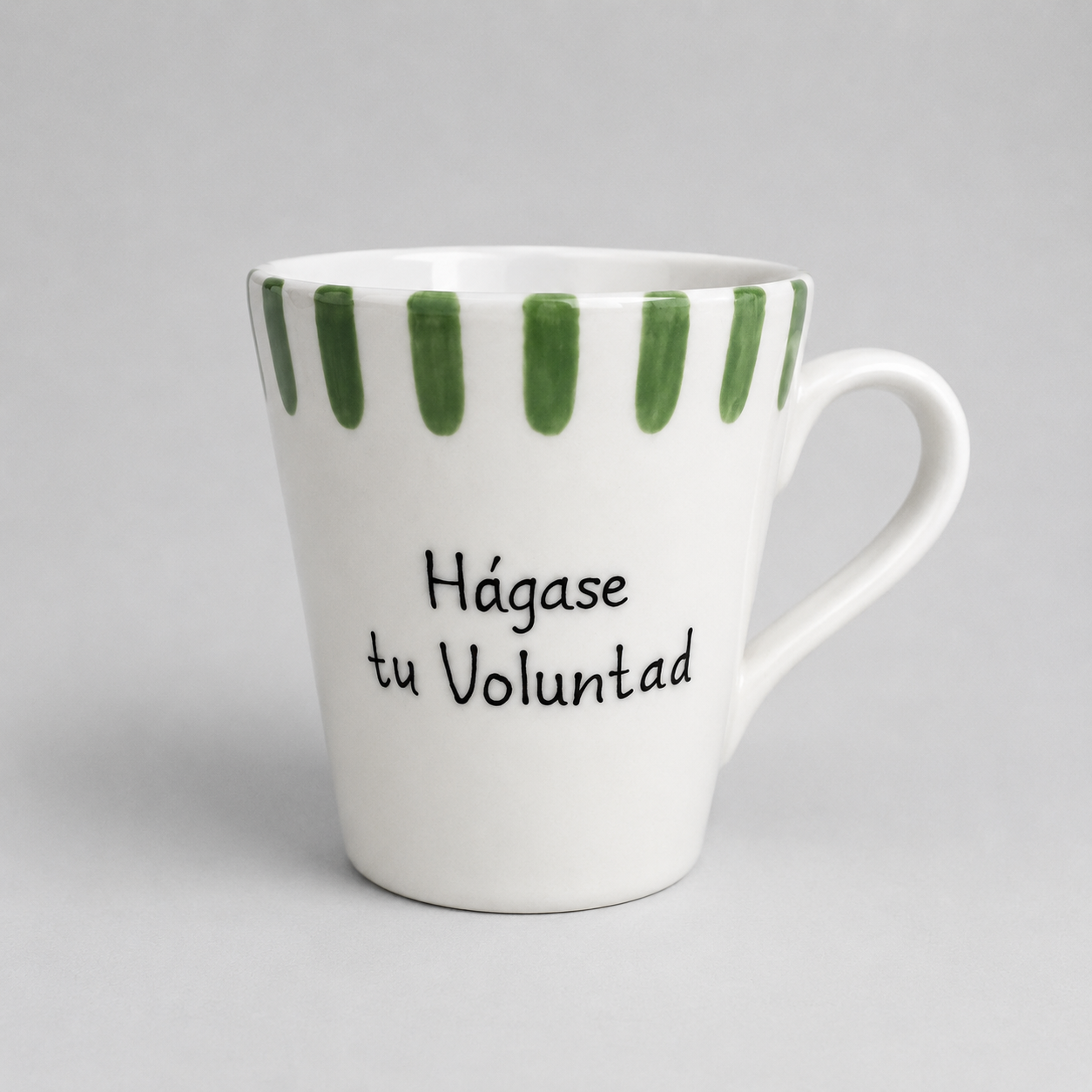 Konische Tasse · „Hab keine Angst, hab Glauben“