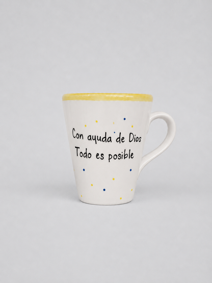 Konische Tasse · „Hab keine Angst, hab Glauben“