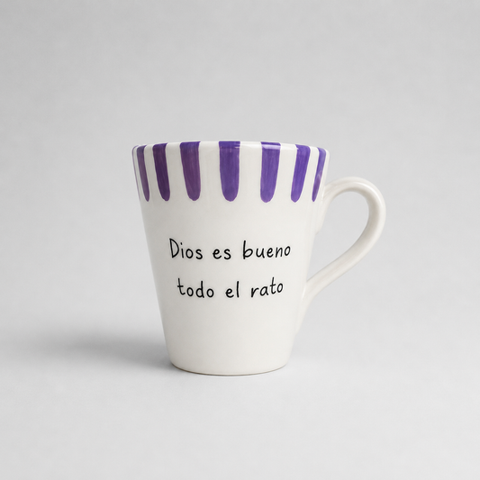 Taza cónica · «Dios es bueno todo el rato»
