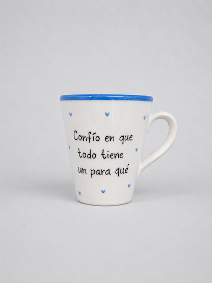 Konische Tasse · „Hab keine Angst, hab Glauben“