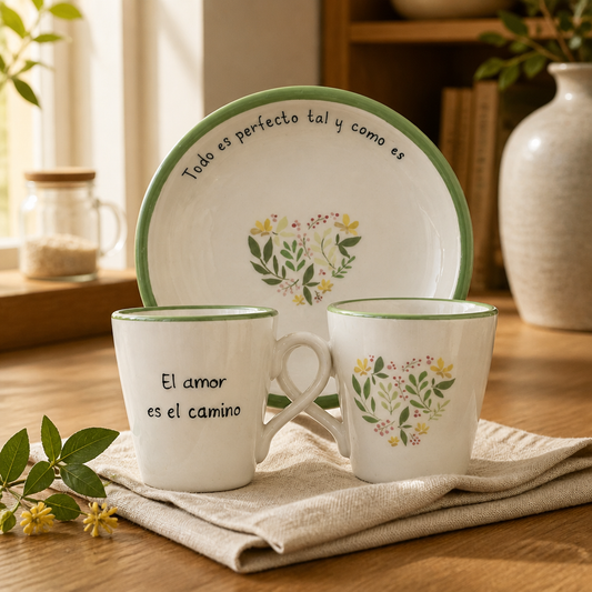 Colección corazón floral