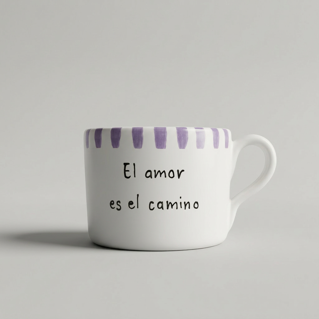«El amor es el camino» · Taza redonda