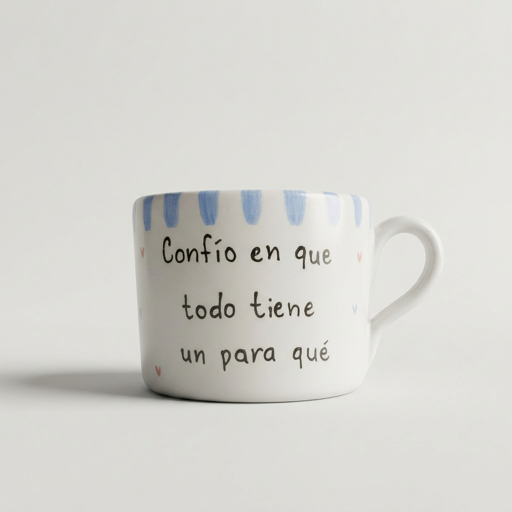 «Confío en que todo tiene un para qué» · Taza redonda