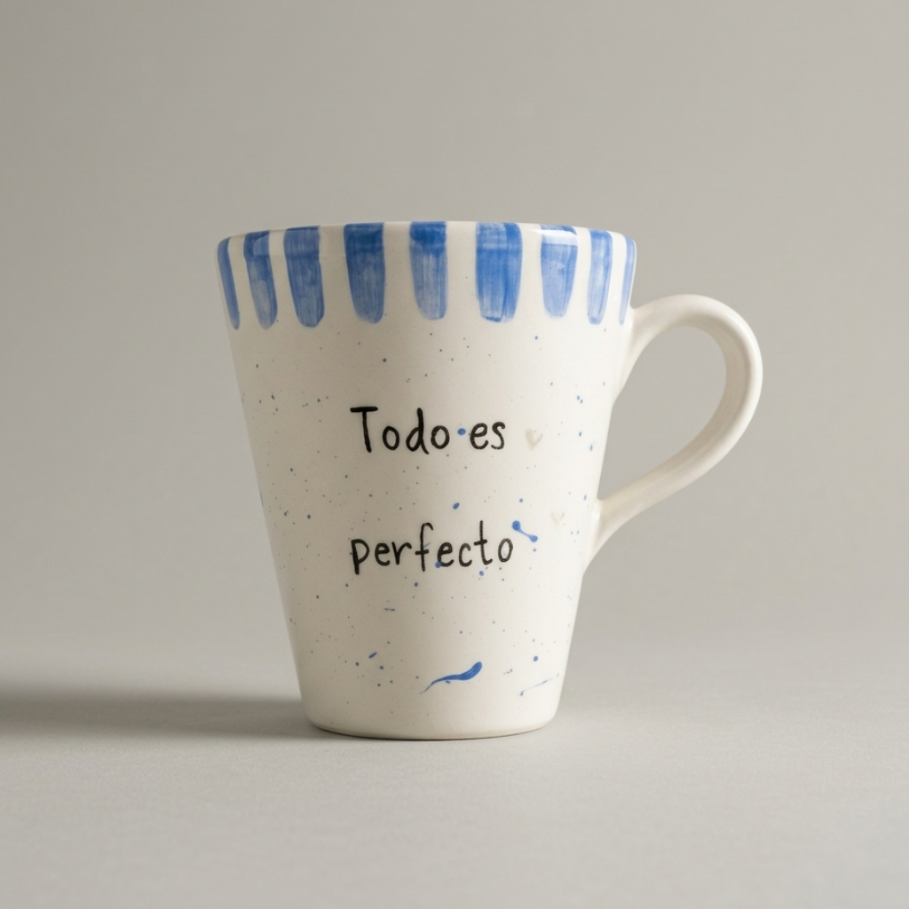 «Todo es perfecto. El amor es el camino» · Taza cónica